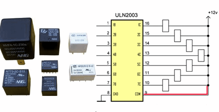 ULN2003A relay